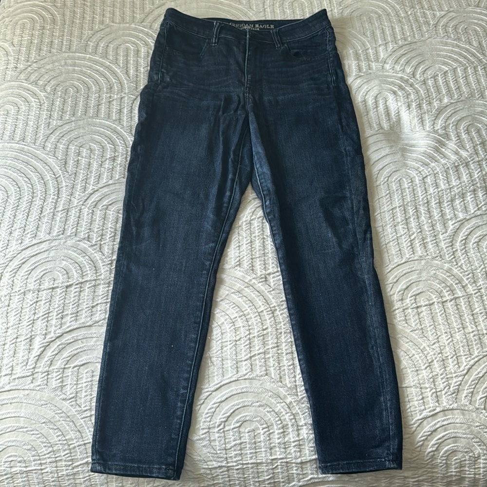 American Eagle Stretch Dark Wash Super High Rise Jegging